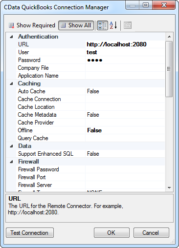 The corresponding Remote Connector credentials in the source editor.