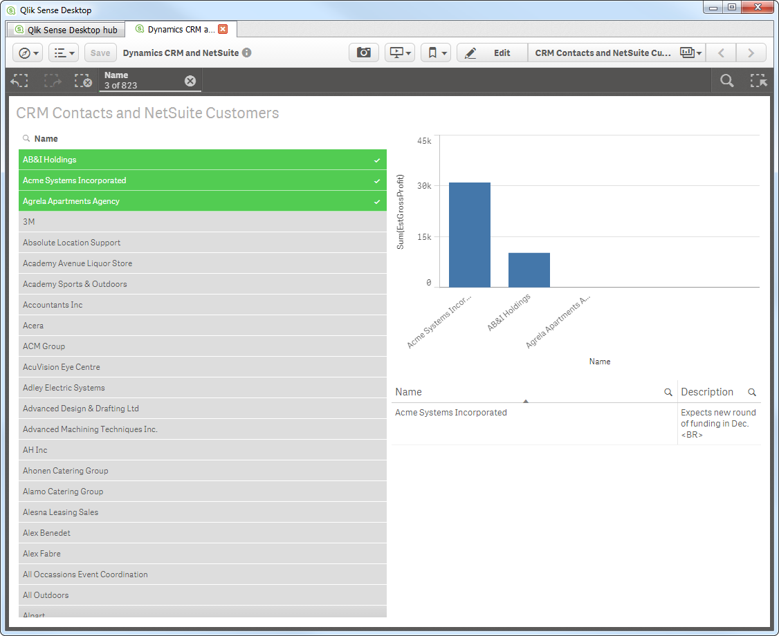 A sheet blending NetSuite and Dynamics CRM.