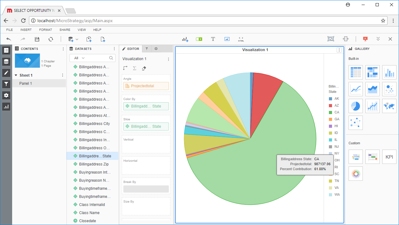 Visualize Redshift data.