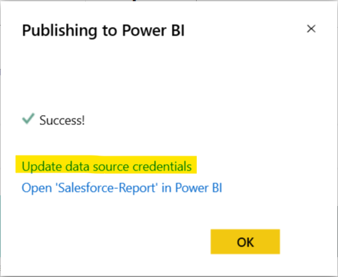 Update data source credentials.