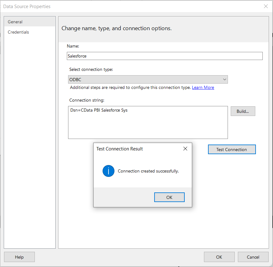 Test the data source connection before adding it.