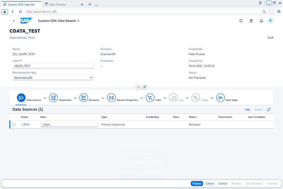 Custom CDS View Details Screen in SAP
