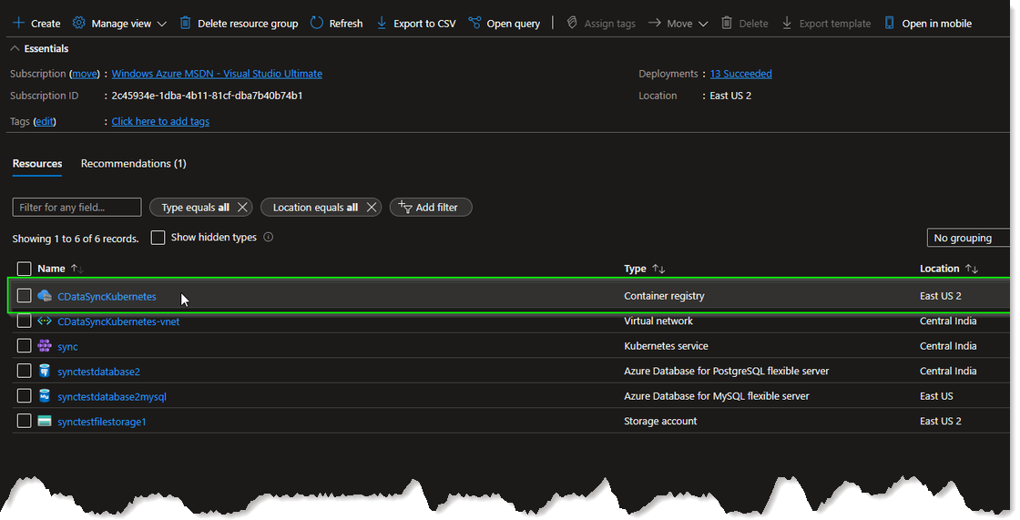 Locating container registry