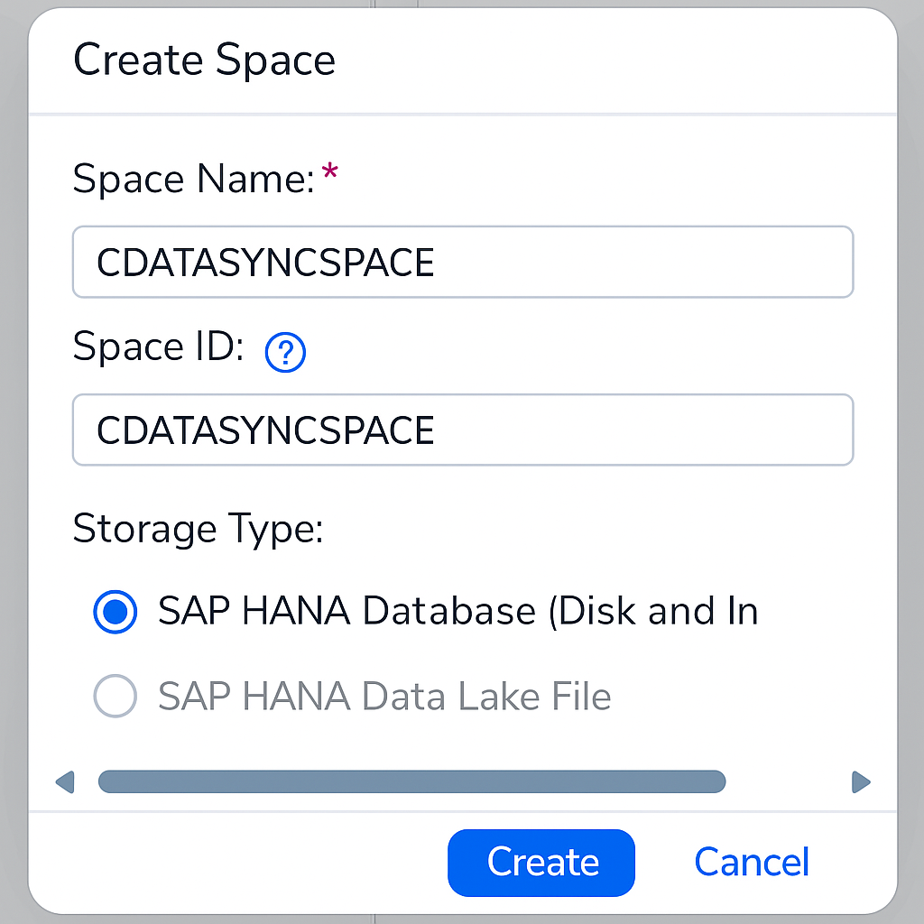 Name SAP Datasphere Space