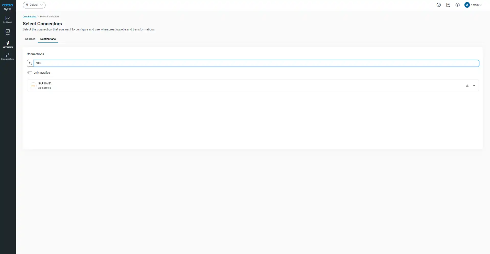 Add SAP HANA Connection