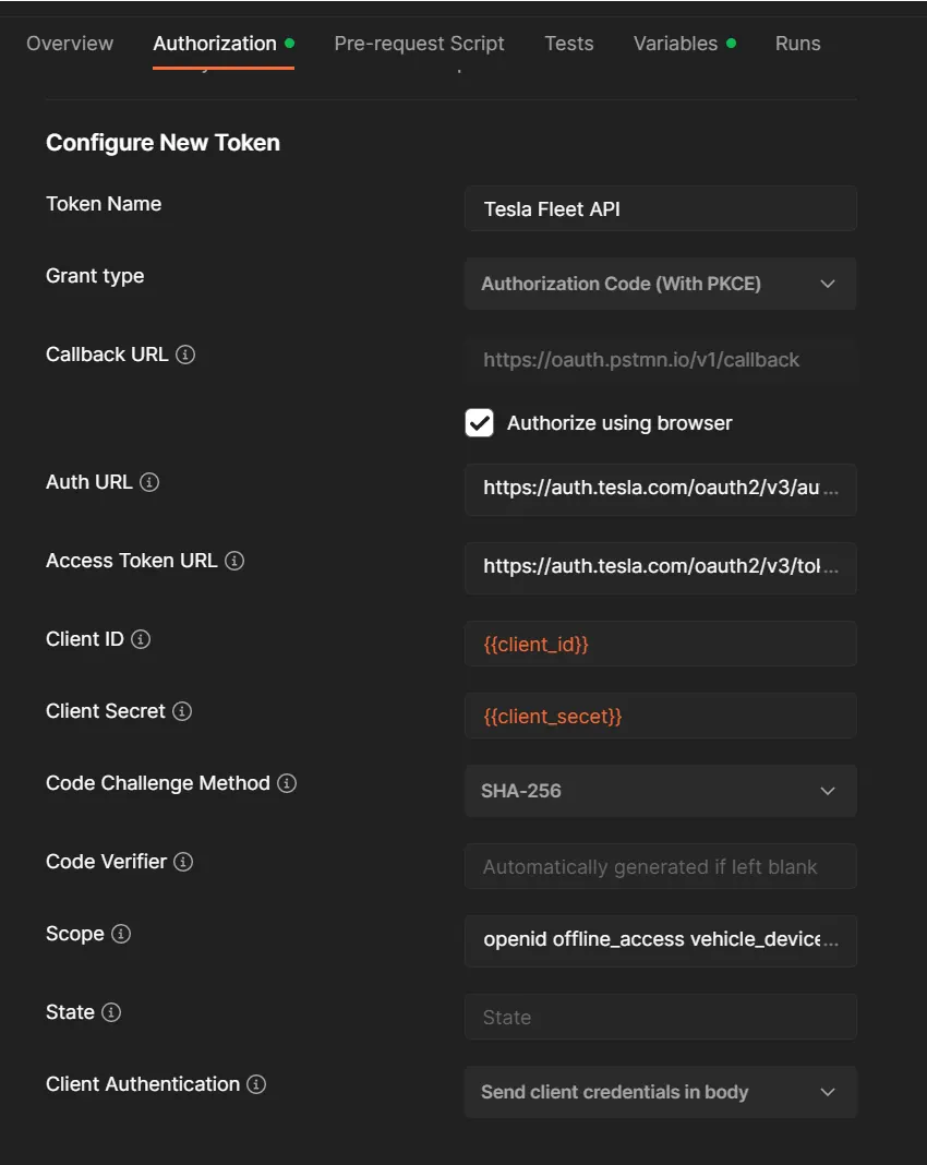 Postman Authorization