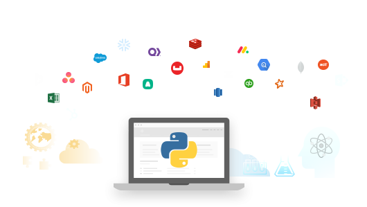 Python and Varius Data Sources Icon